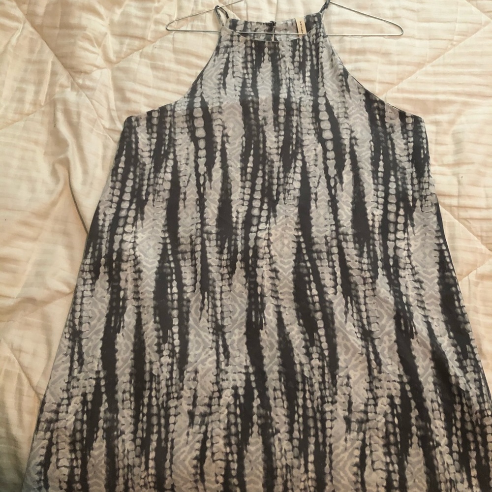 Tyche gray and white dress